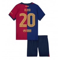 Barcelona Dani Olmo #20 Heimtrikotsatz Kinder 2024-25 Kurzarm (+ Kurze Hosen)